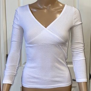 ❤️Wrap Chest V Neck long sleeves Shirts